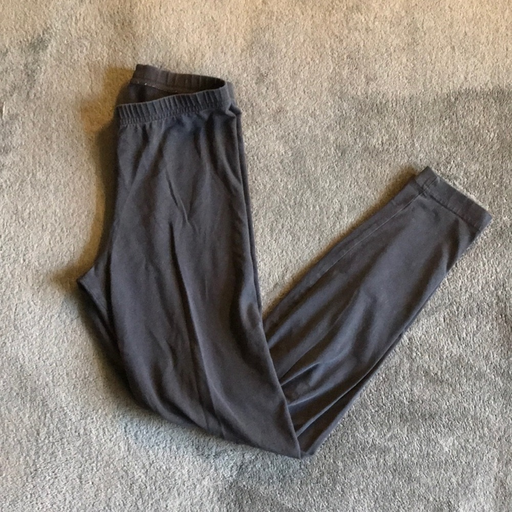 Black Full Length American Apparel Cotton Leggings